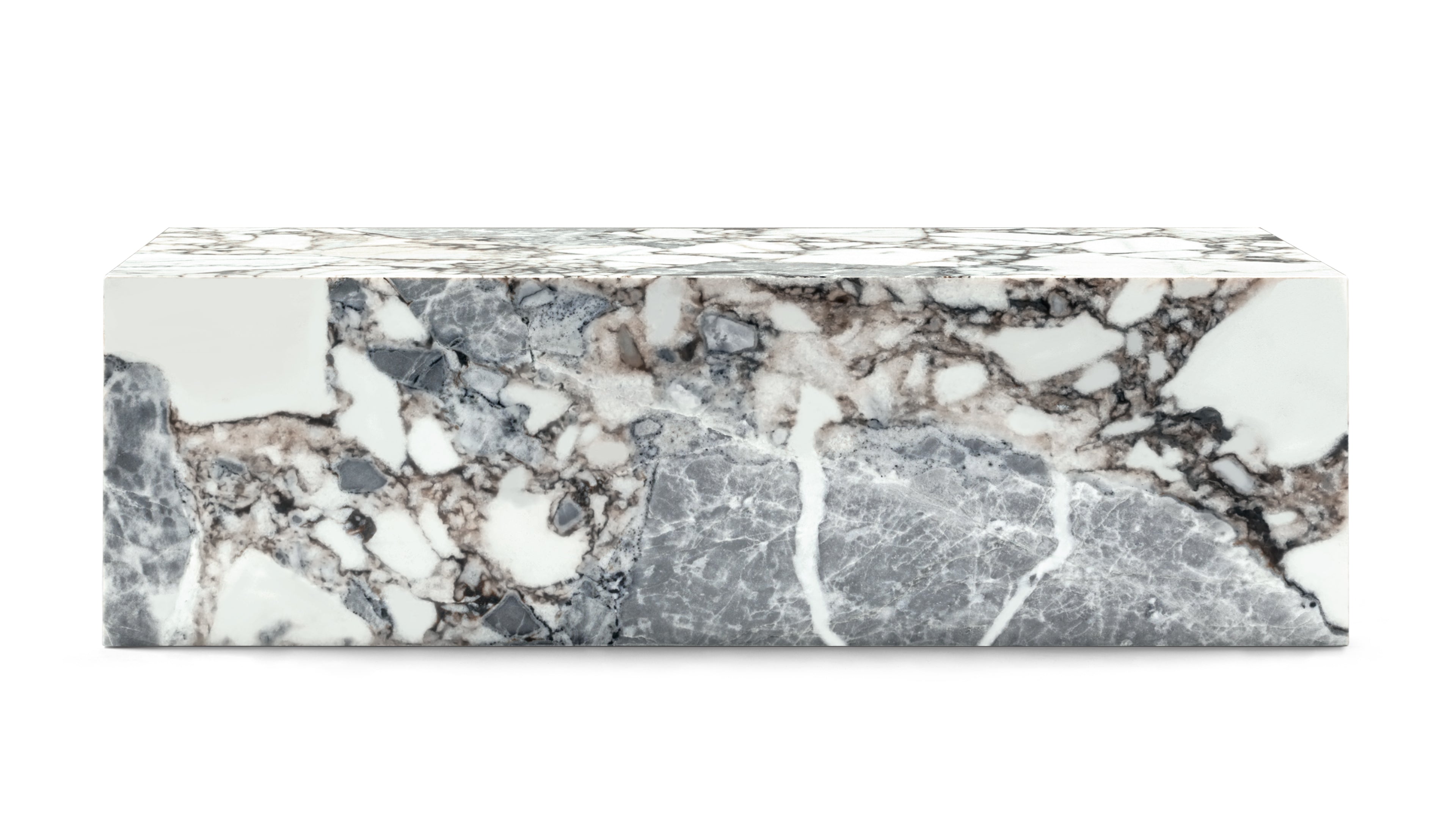 Image of Plinth - Plinth Coffee Table, Modellato Marble