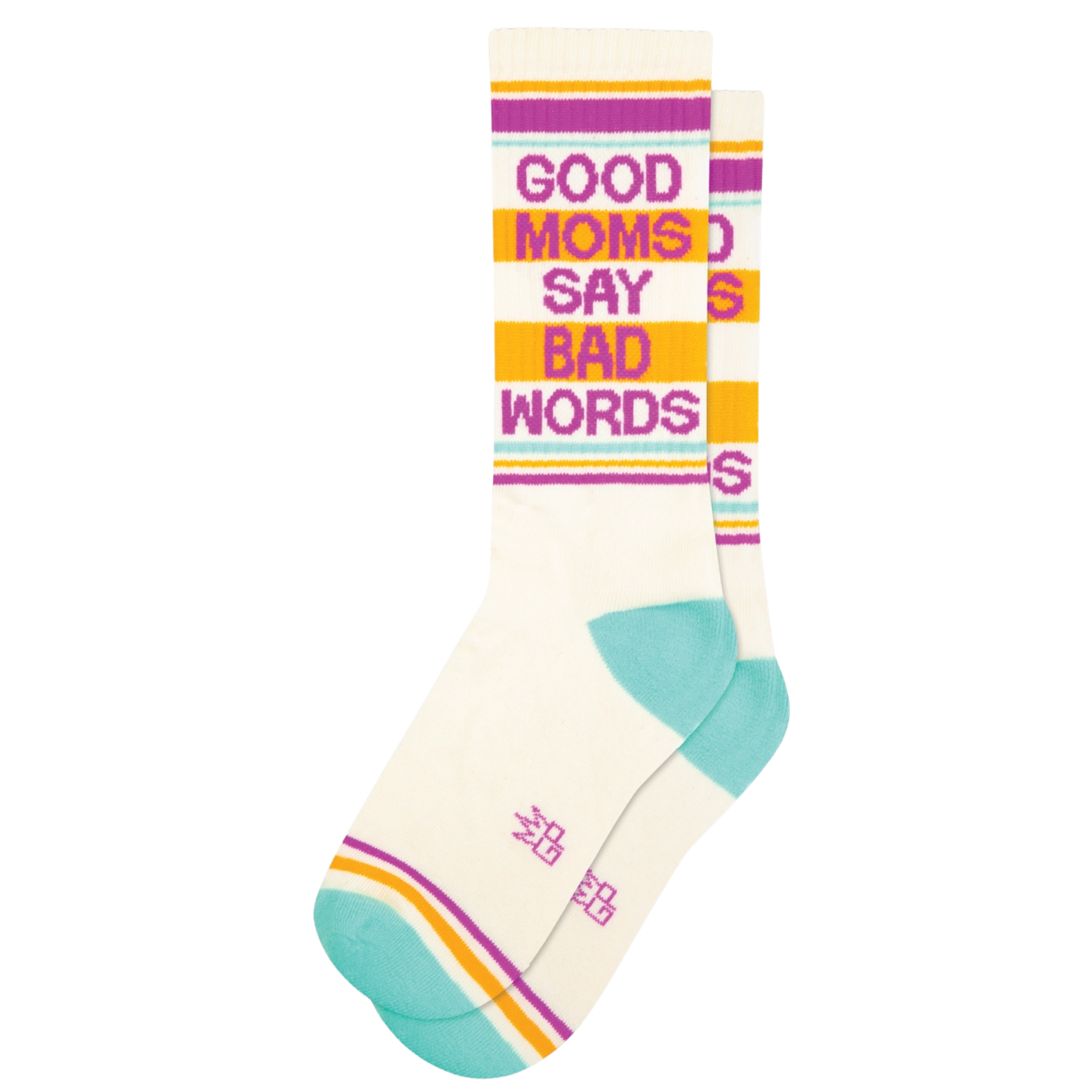 Image of Good Moms Say Bad Words Gym Crew Socks