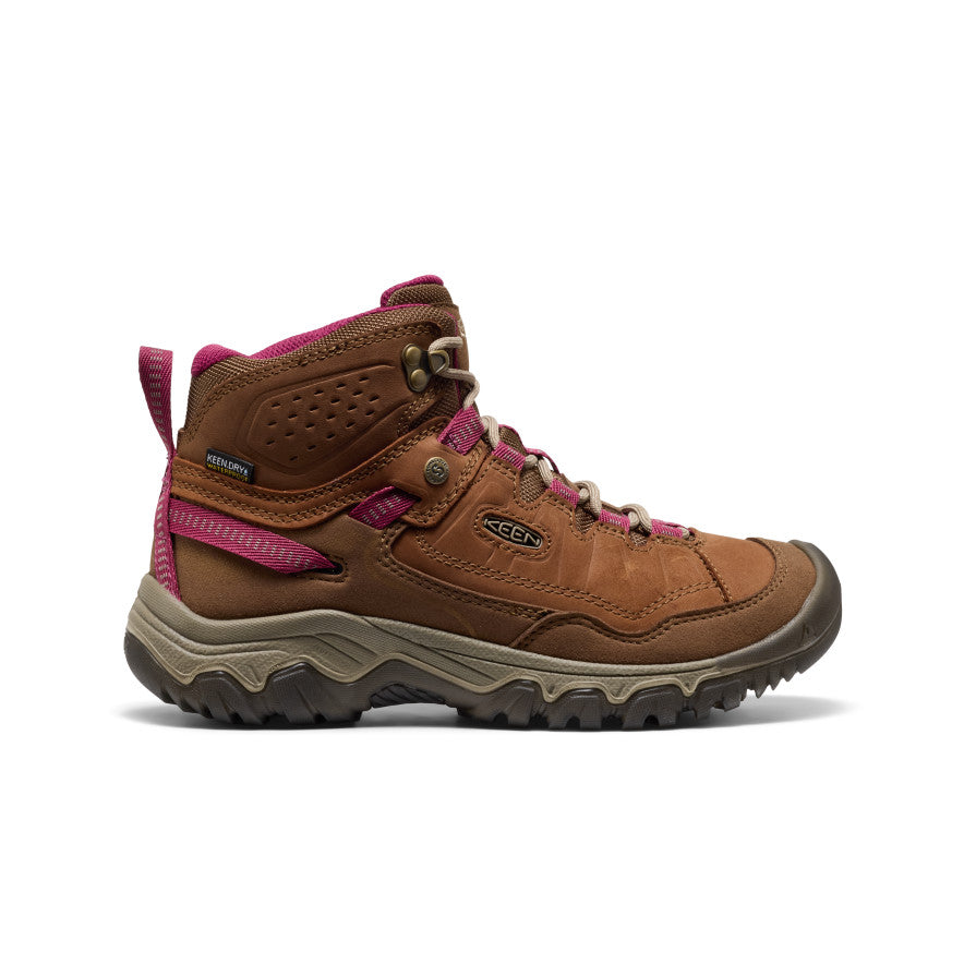 Image of Women's Targhee IV Waterproof Hiking Boot  |  Bison/Beaujolais