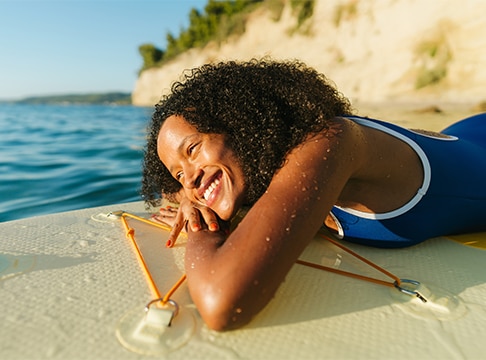 woman on beach