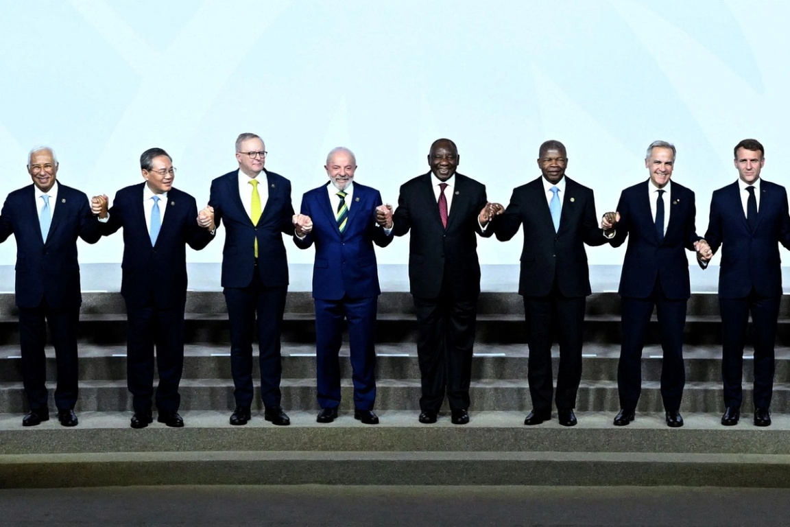 World leaders at the G20 summit in South Africa.