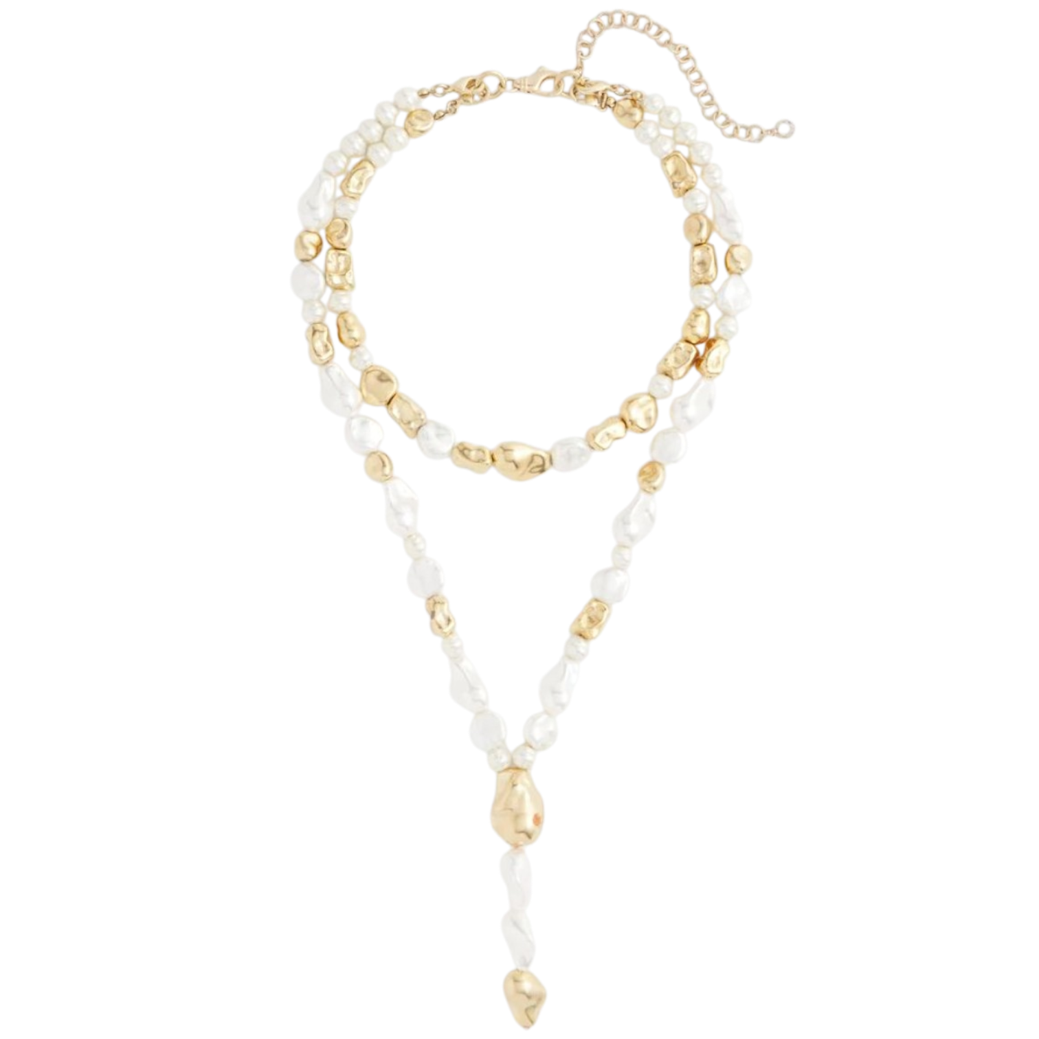 Chico’s Double Strand Convertible Faux Pearl Necklace