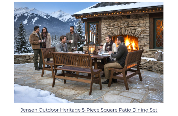 Jensen Outdoor Heritage 5-Piece Square Patio Dining Set