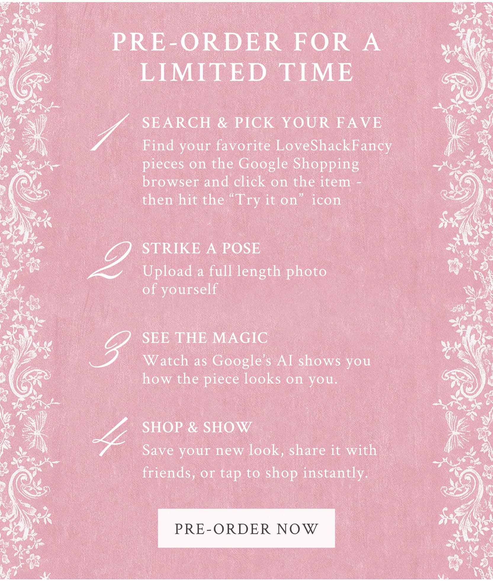 PRE-ORDER FOR A LIMITED TIME 