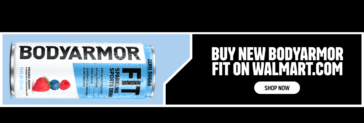 BODYARMOR FIT sparkling sports drink with electrolytes and caffeine available on Walmart.com.