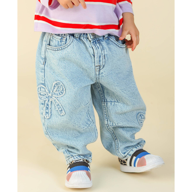 Babies' Bow Applique Jeans