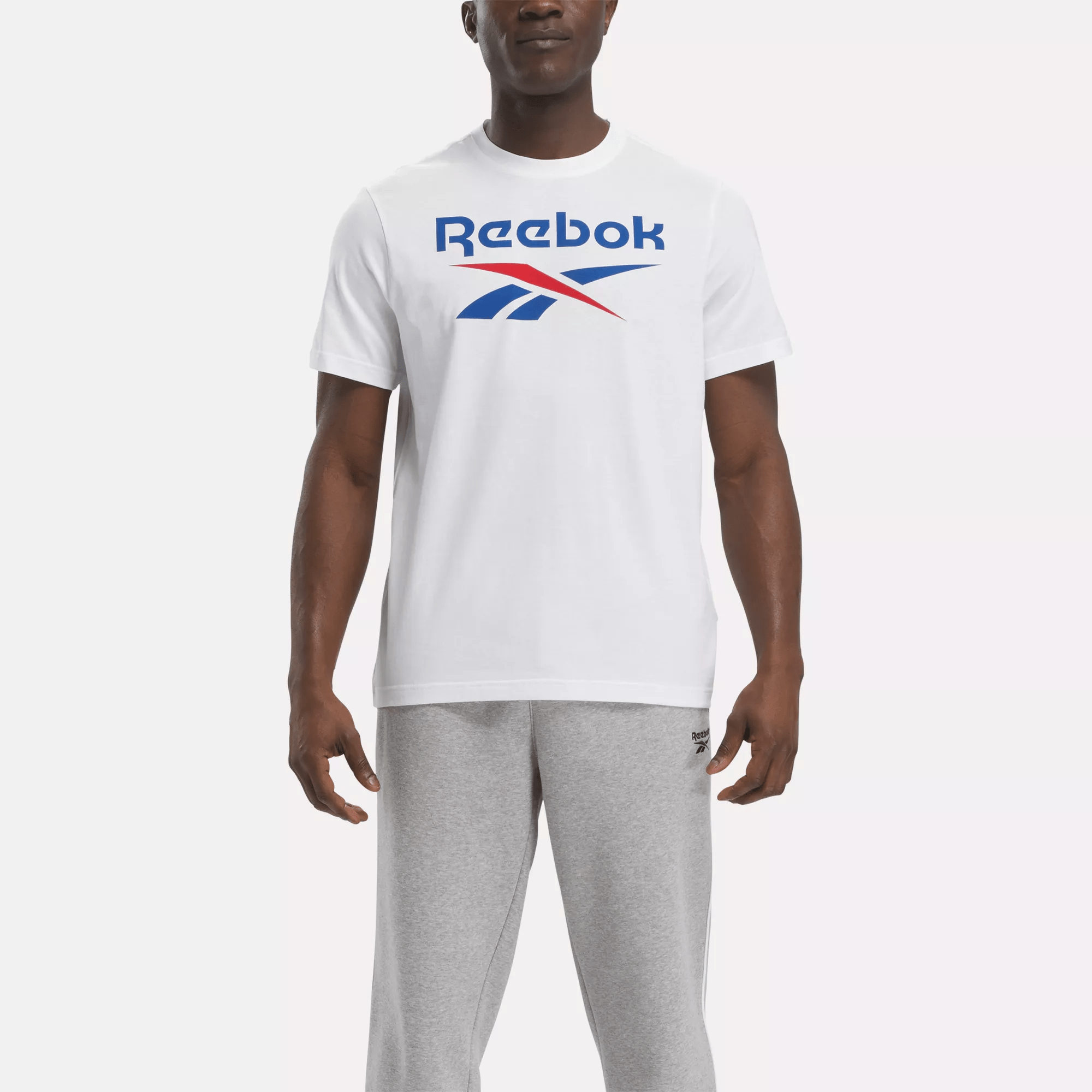 Image of Men's Reebok Identity Big Stacked Logo T-Shirt
