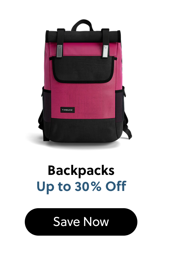 Backpacks Up to 30% Off