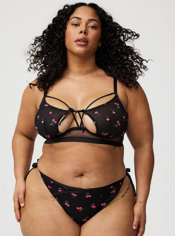 Cherry Lace Side-Tie Tanga Panty