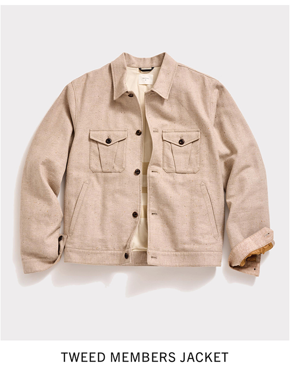 Tweed Members Jacket in Pumice