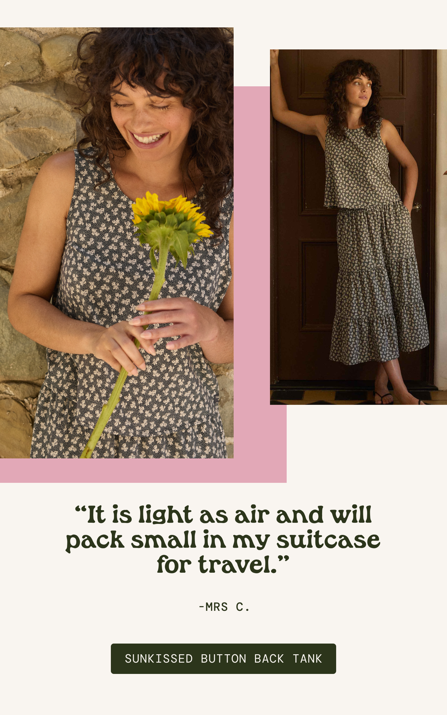 Sunkissed Button Back Tank