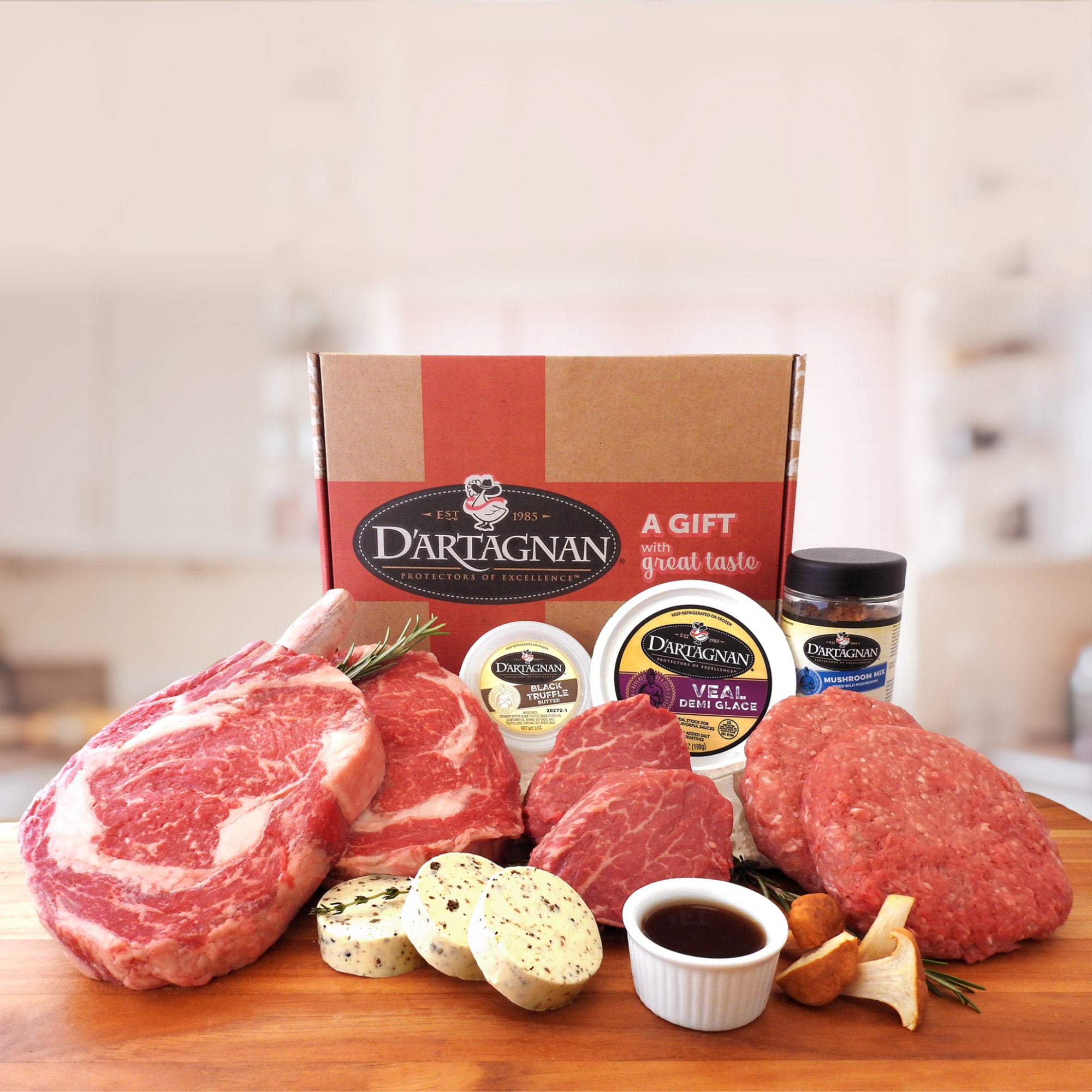 D’Artagnan Ultimate Steak Lovers Gift Box, 6 Total Packs, 4.25 lbs Total