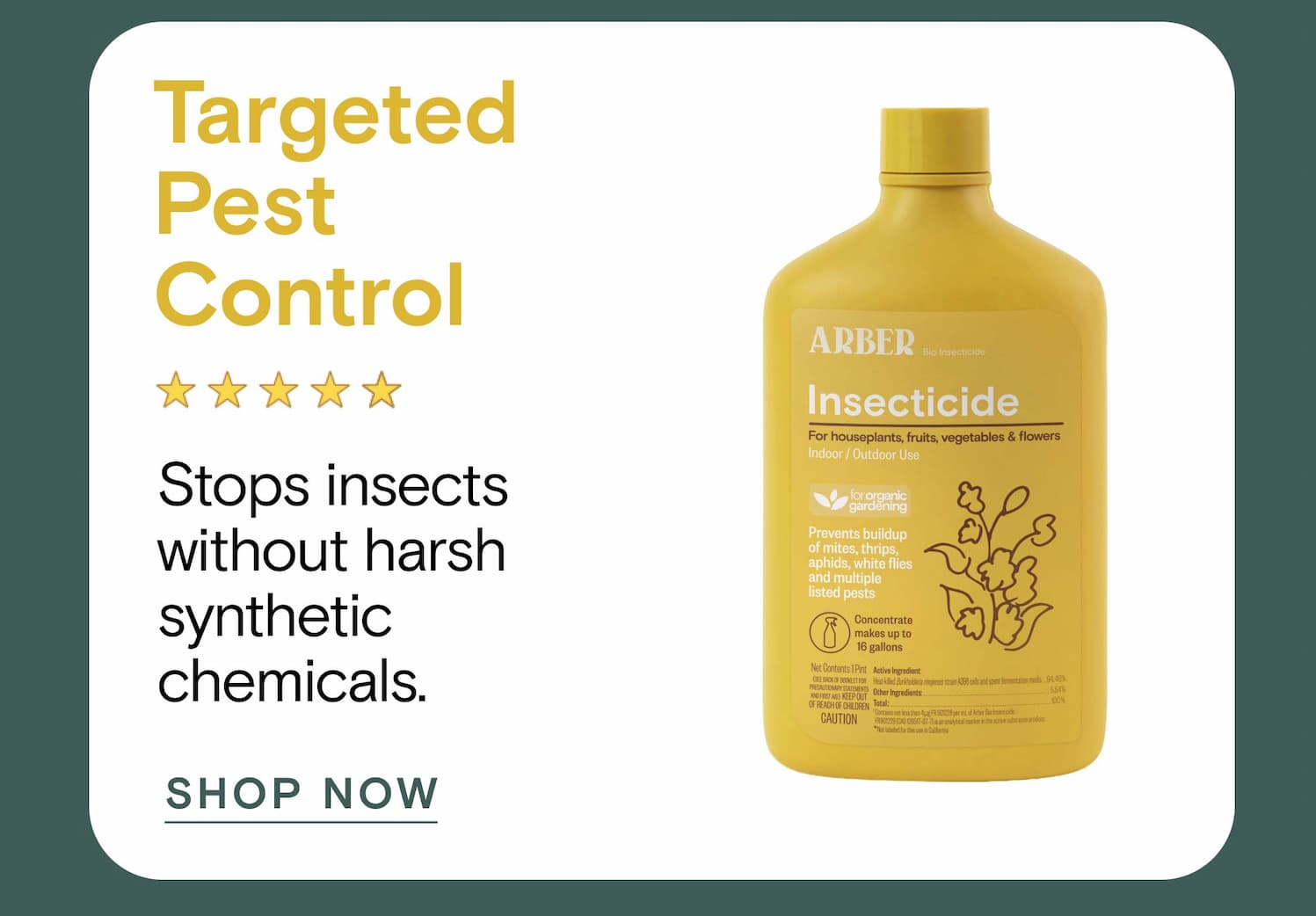 Targeted Pest Control Stops insects without harsh synthetic chemicals.