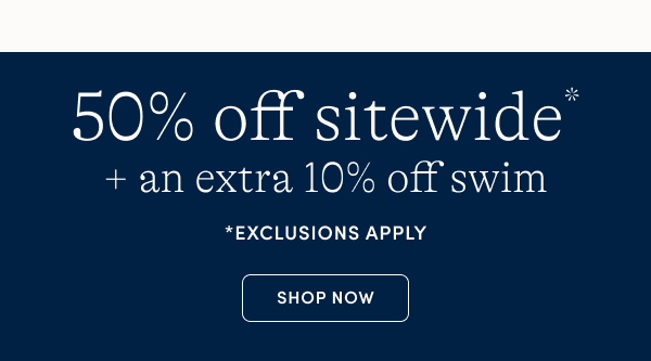 50% off sitewide + extra 10% off swim