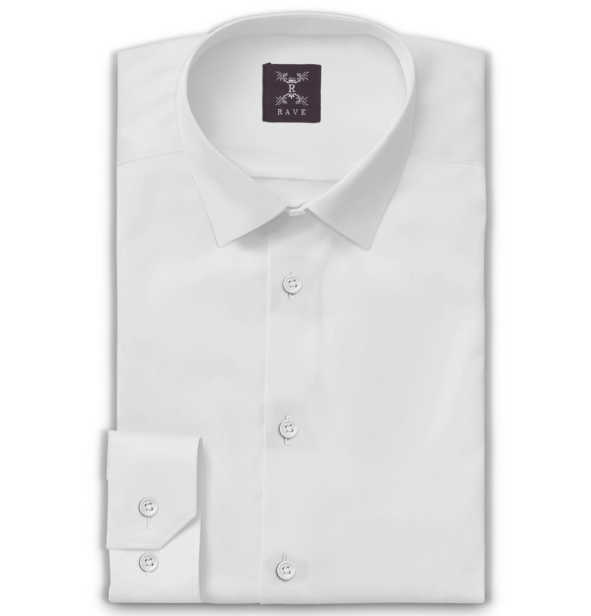 Image of Wrinkle-resistant Cotton-Lycra Shirt - White