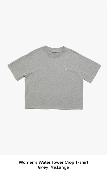 Women's Water Tower Crop Grey Melange