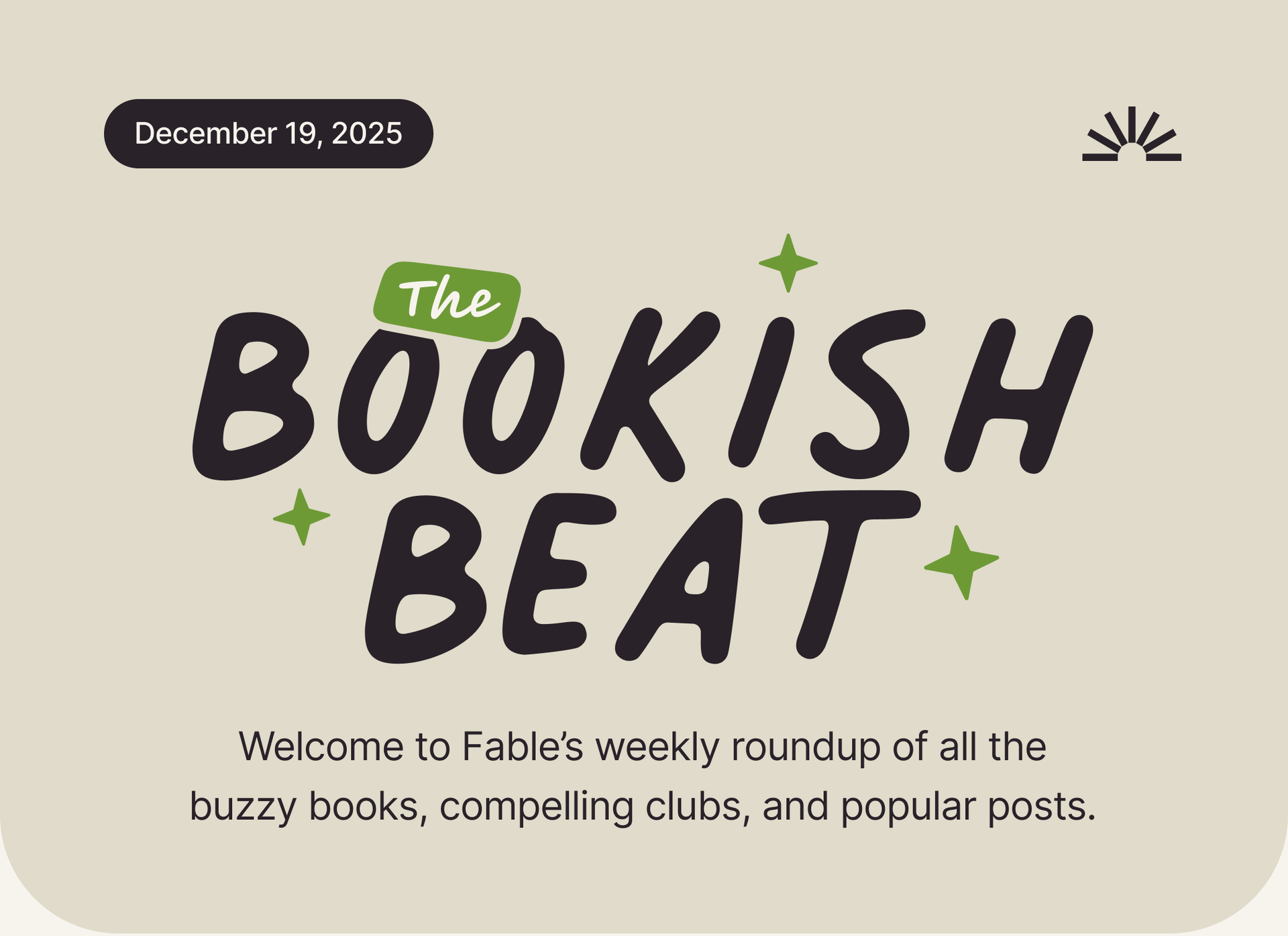December 19th, 2025 Bookish Beat