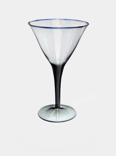 Hand-Blown Murano Martini Glass