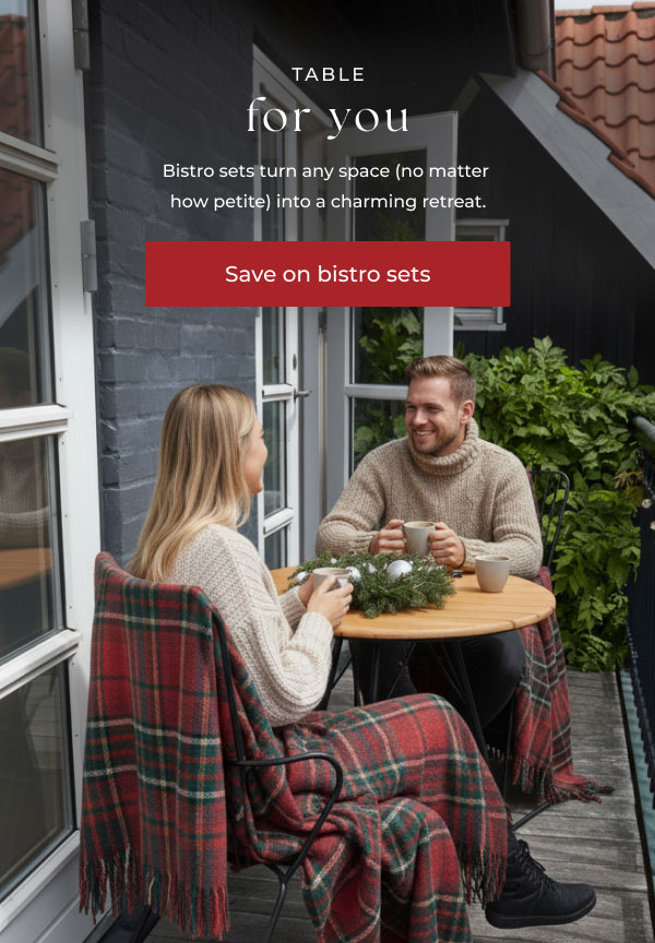 Outdoor café dining for two