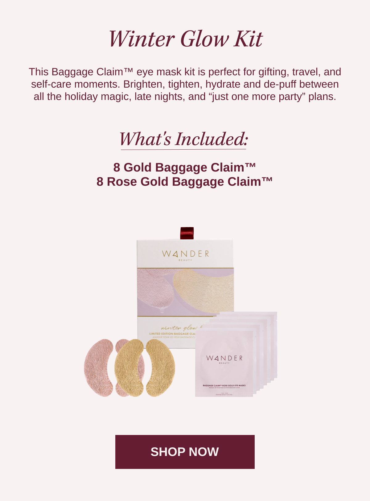 Winter Glow Kit. Perfect for gifting, travel, and self-care moments.
