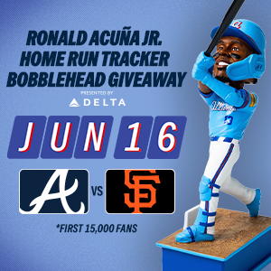June 16: Ronald Acuña Jr. Home Run Tracker Bobblehead Giveaway