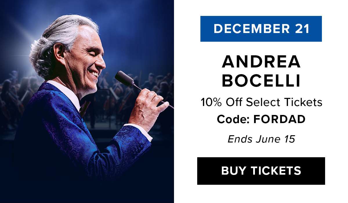 Dec 21, 2025 | Andrea Bocelli | Get Tickets