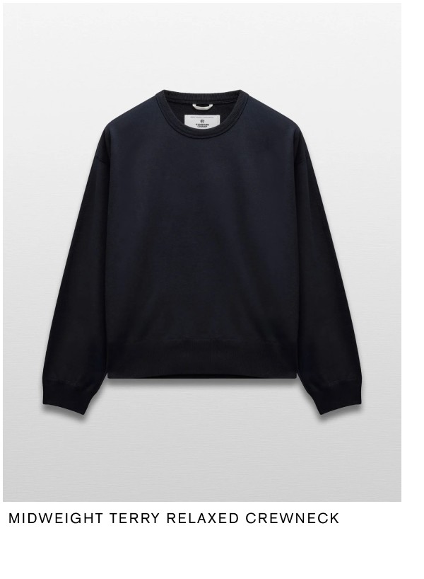 Midweight Terry Relaxed Crewneck