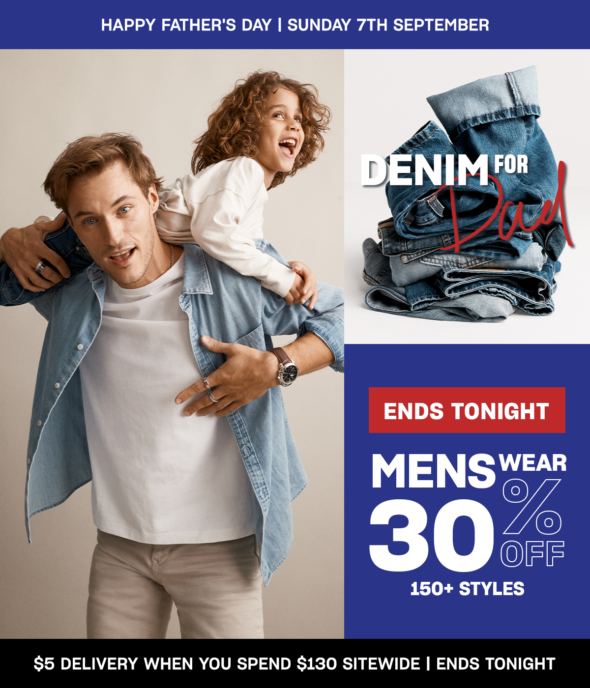 Ends Sunday. Menswear 30% Off. Selected Styles.