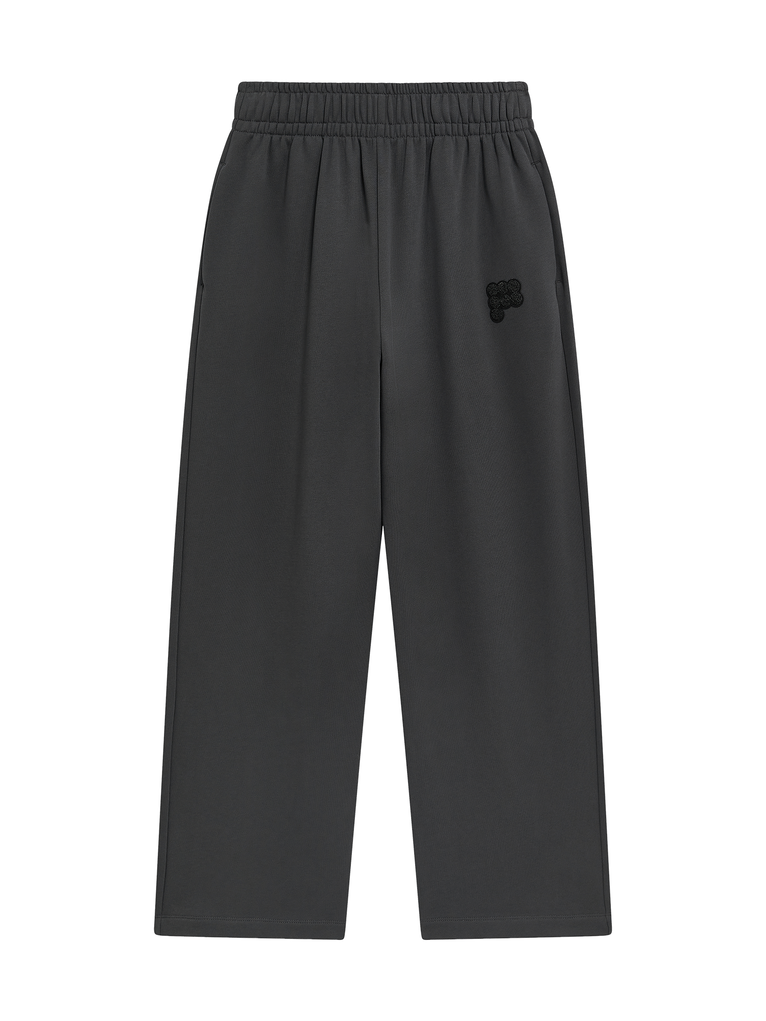 Womens Straight Track Pants - Smoked Black
