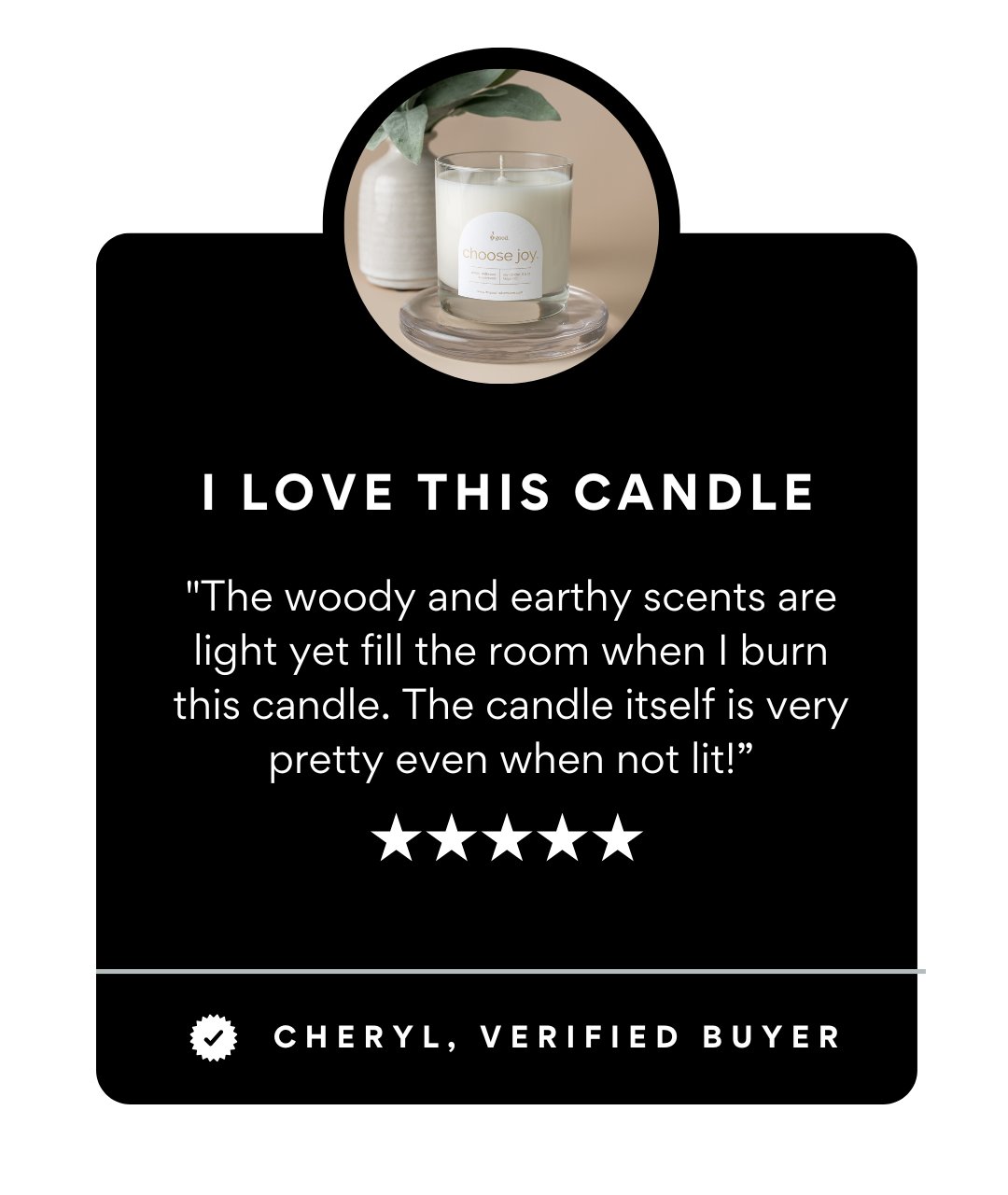 review of choose joy candle