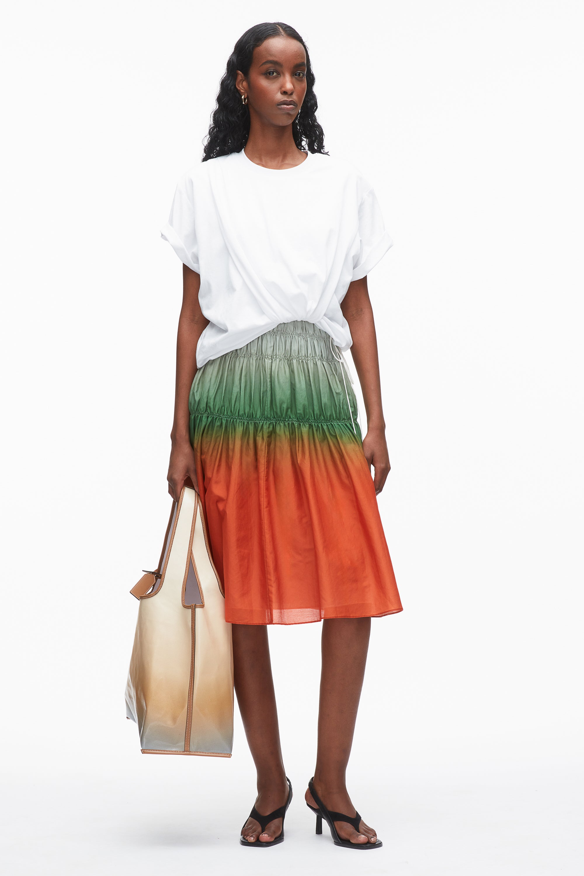 Image of Ombre Voile T-Shirt Combo Dress