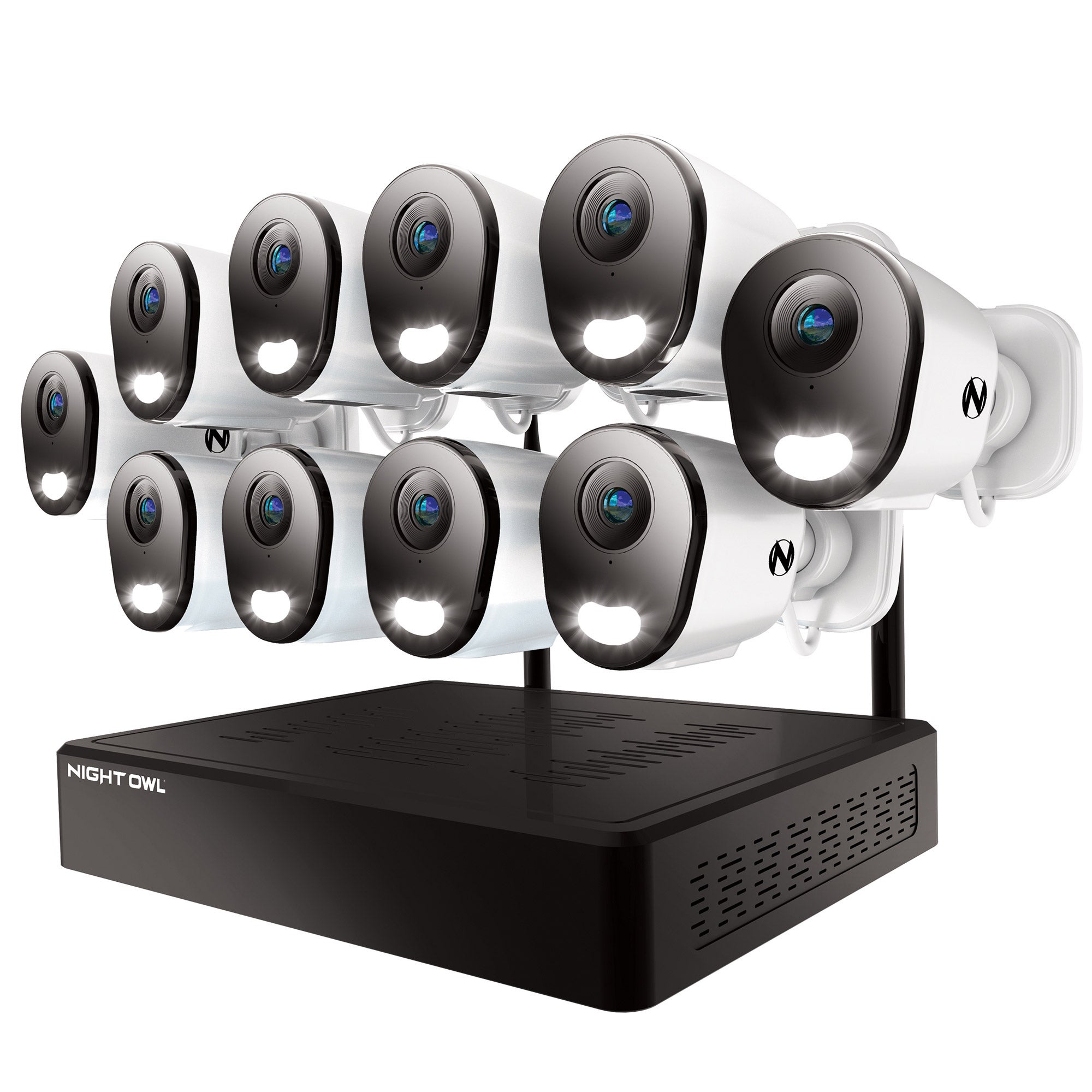 Night Owl 10-Channel, 10 AC Plug-in 4K Camera Wi-fi 2TB NVR Security Camera System