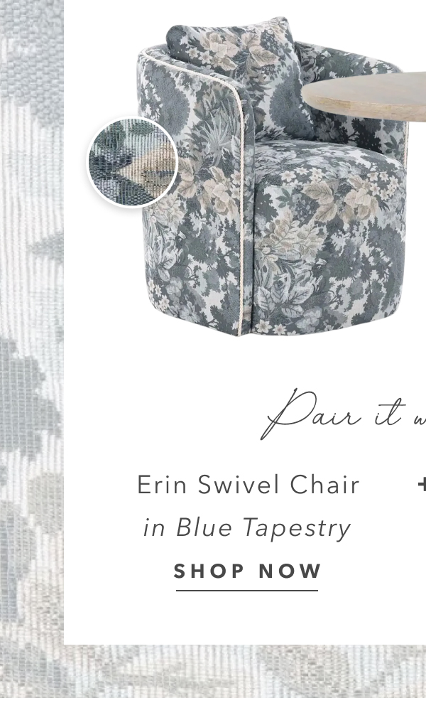 Erin Tapestry Dining Swivel Arm Chair