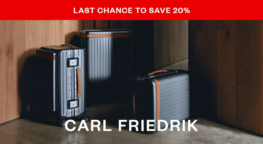 20% Off All Carl Friedrik - Ends Midnight Sunday