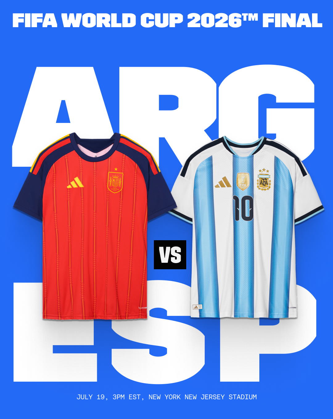 Shop Spain vs Argentina gear for Sunday's FIFA World Cup 26™ Final