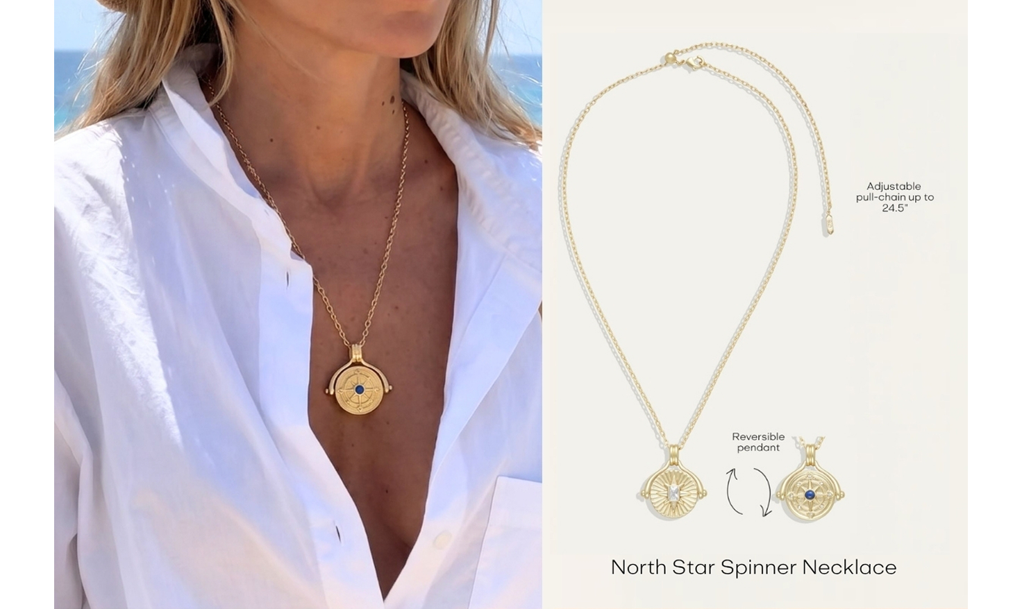 North Star Spinner Necklace