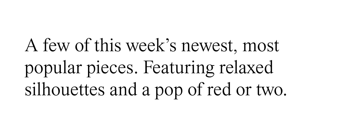 A few of this week's newest, most popular favorites