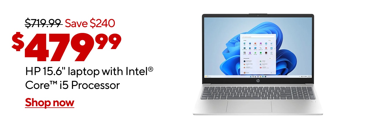 AD: $479.99 HP 15 Intel Core i5 Laptop (Reg: $719.99, Save $230)