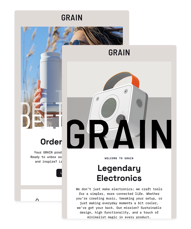 Modern Product Marketing Beefree Emails Collection