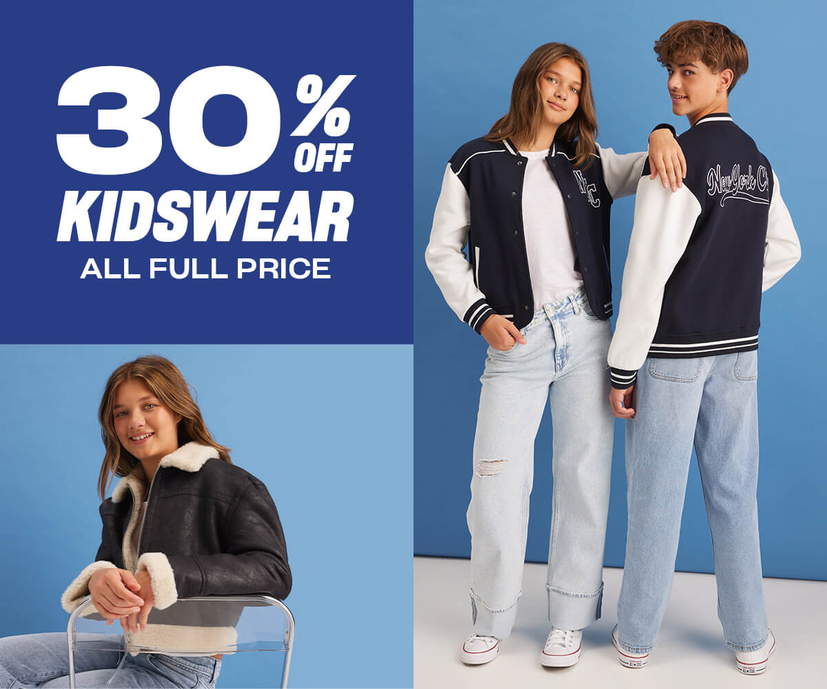 30% off Kidswear. All Full Price.