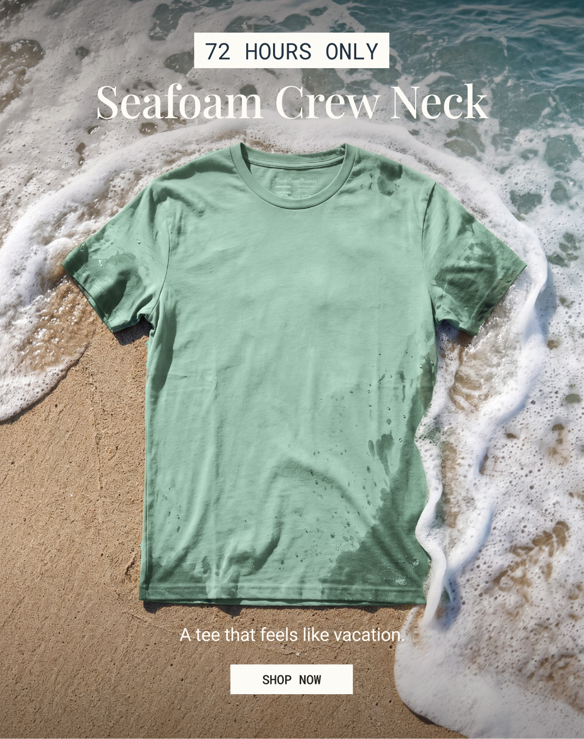 Sea foam crew neck