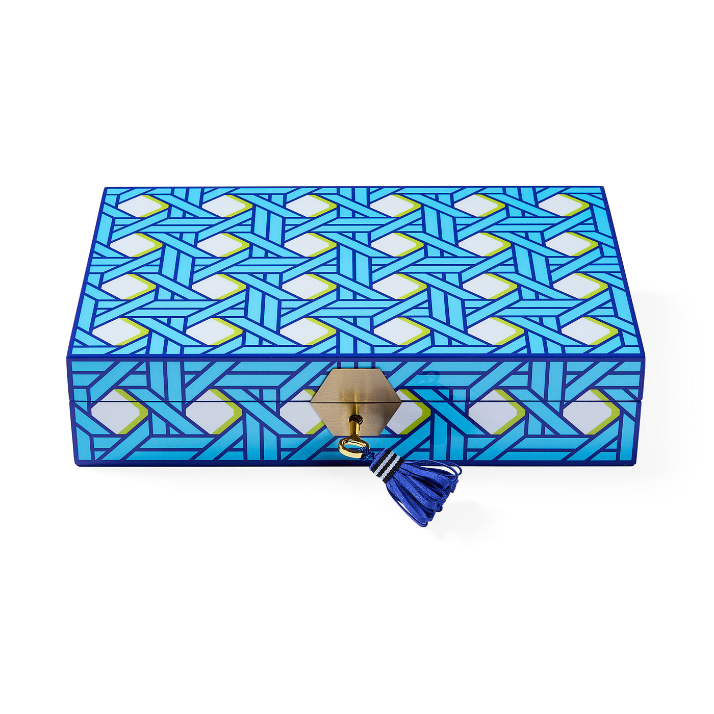 Image of Basketweave Lacquer Jewelry Box