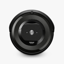 An iRobot Roomba e5 robot vacuum against a light-gray background.