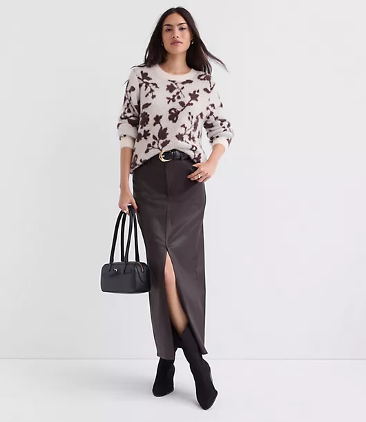 Fuzzy Floral Sweater