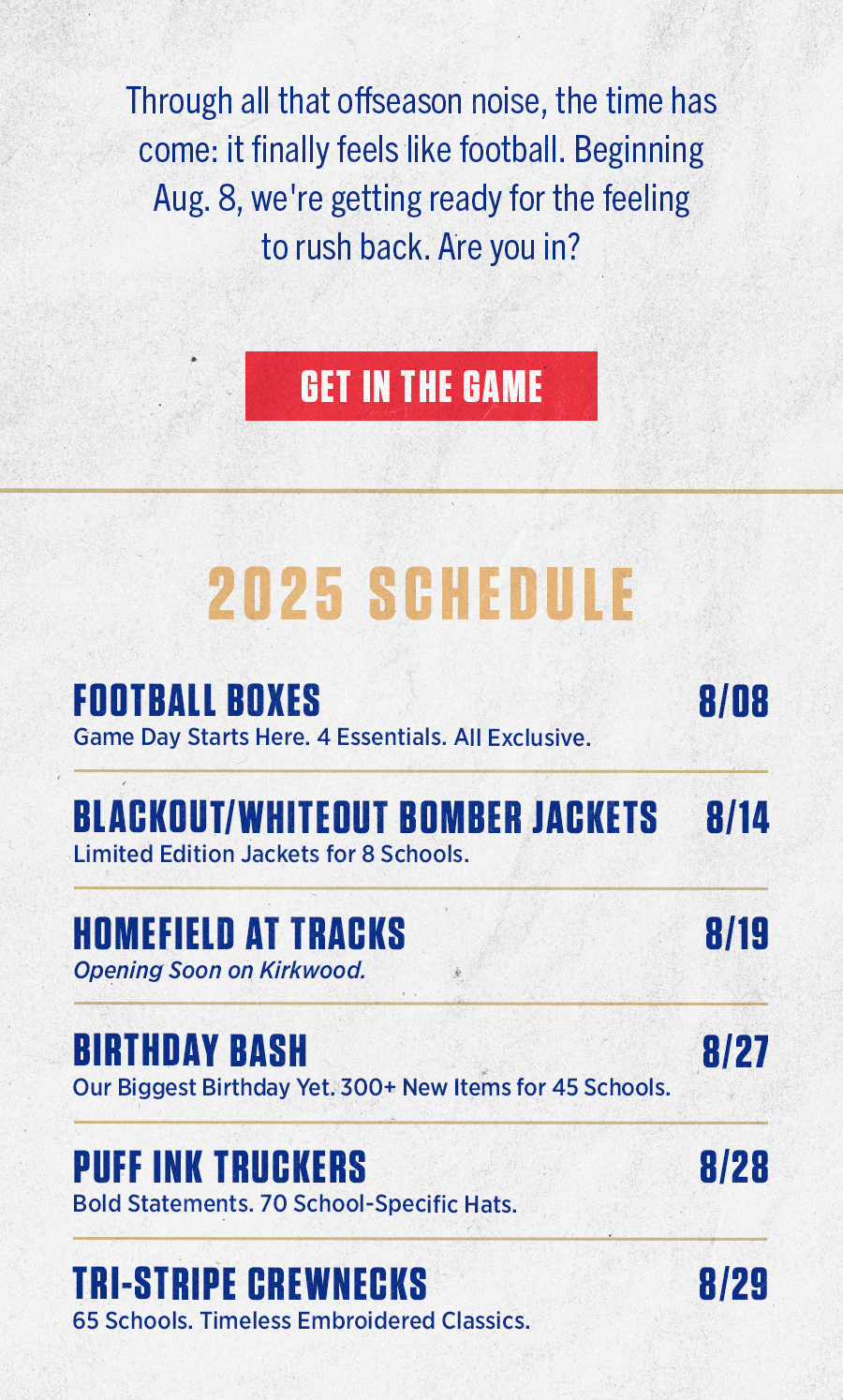 Can't Miss Kickoff Countdown