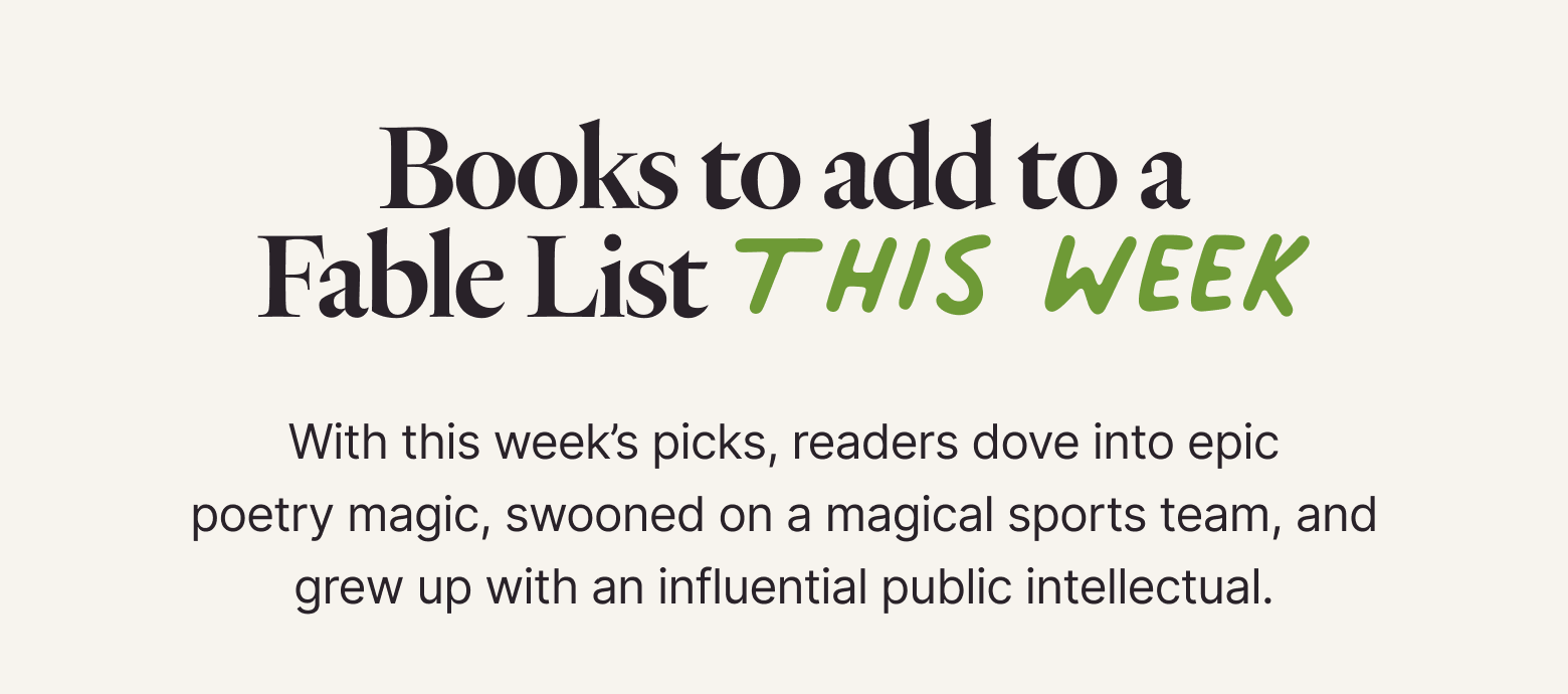 Books Most-Added to Fable this week