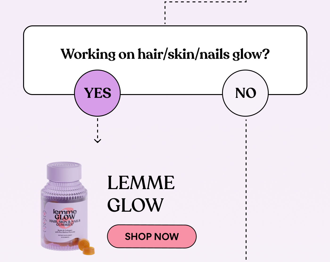 Working on hair/skin/nails glow? YES          NO  LEMME GLOW -- SHOP NOW