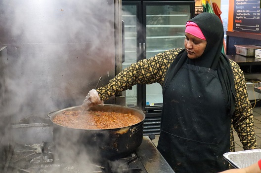 Cooking at Afro Deli