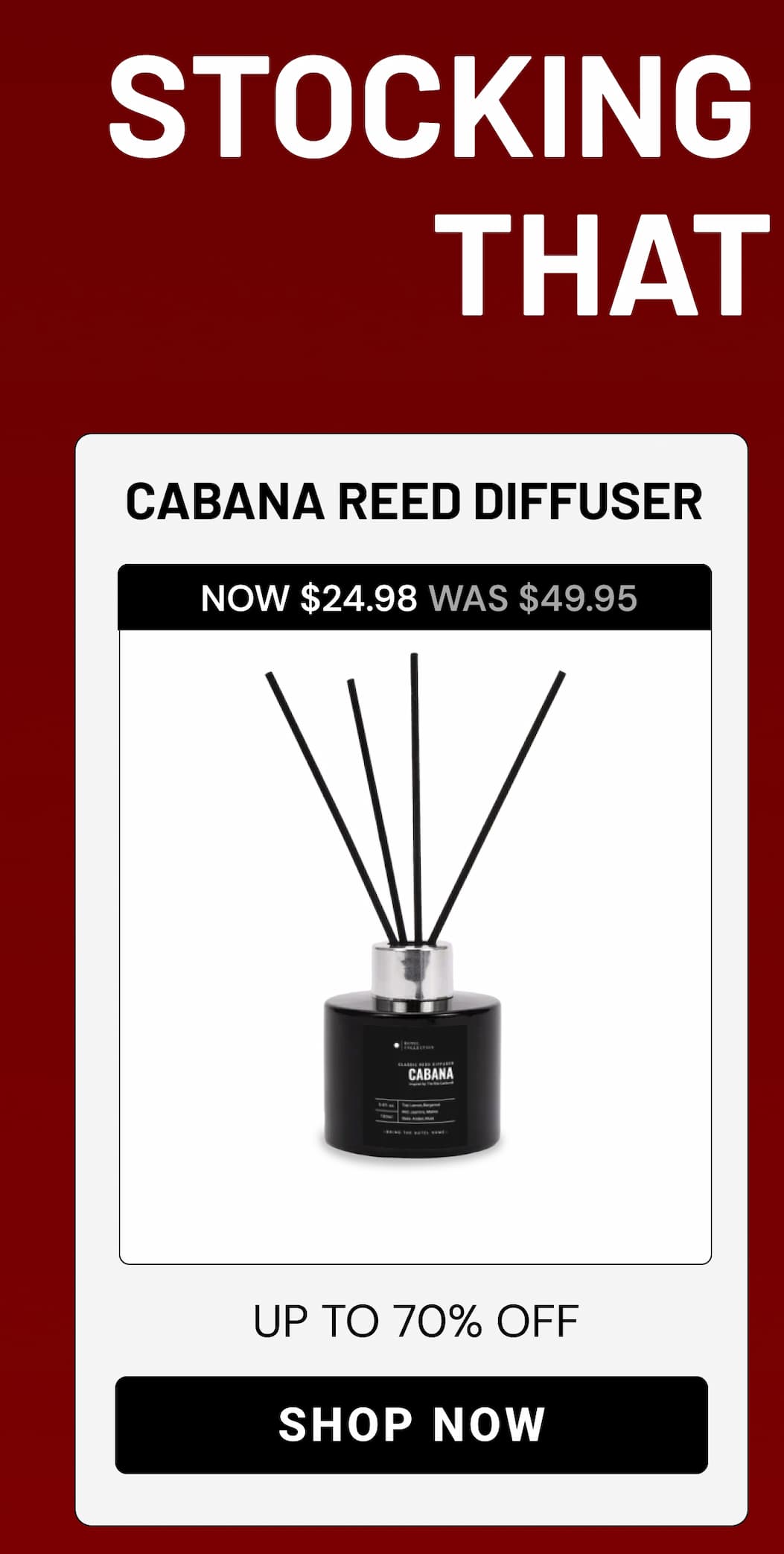 CABANA REED DIFFUSER