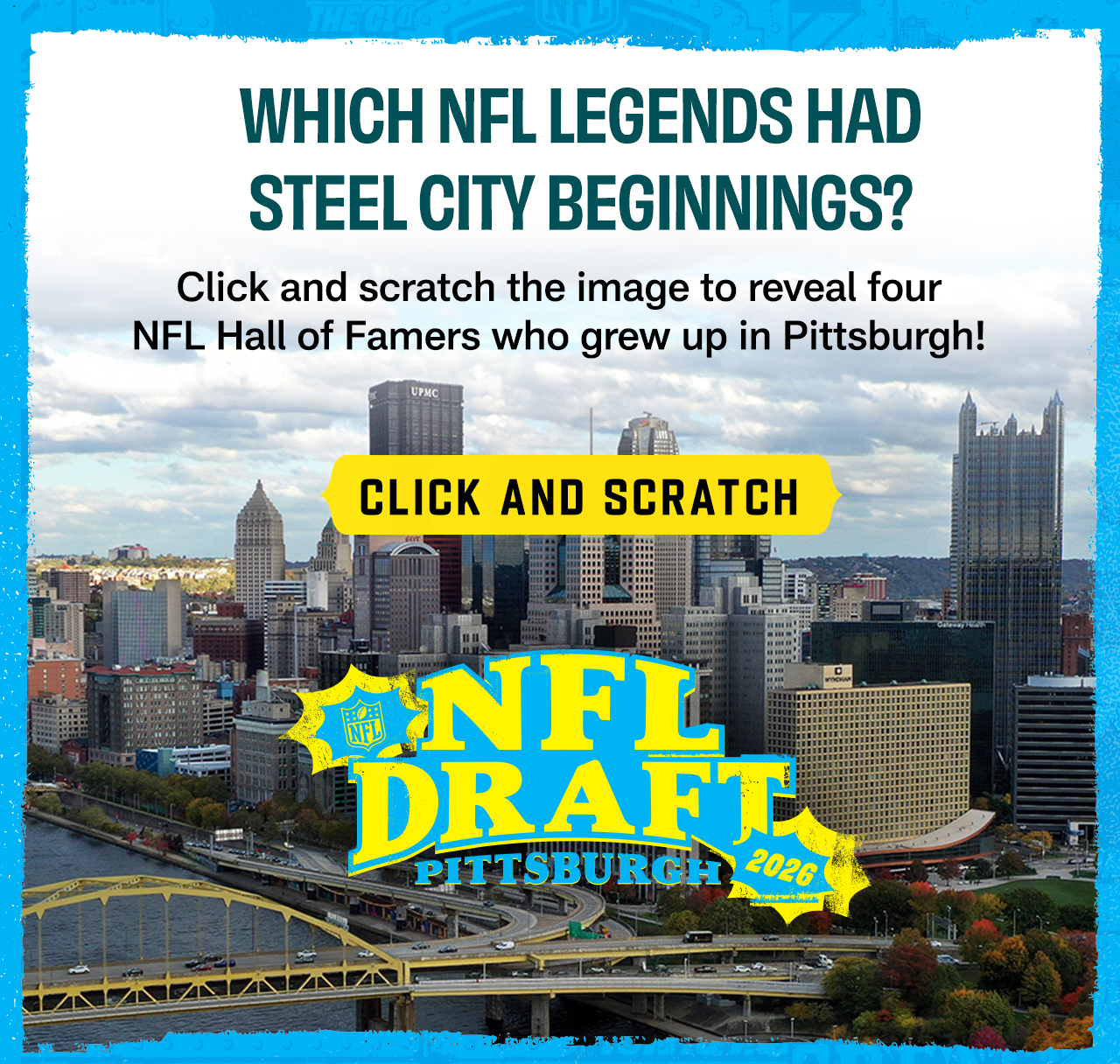 Which NFL Legends Had Steel City Beginnings? Click And Scratch.